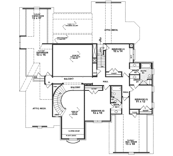 upper floor house blueprint