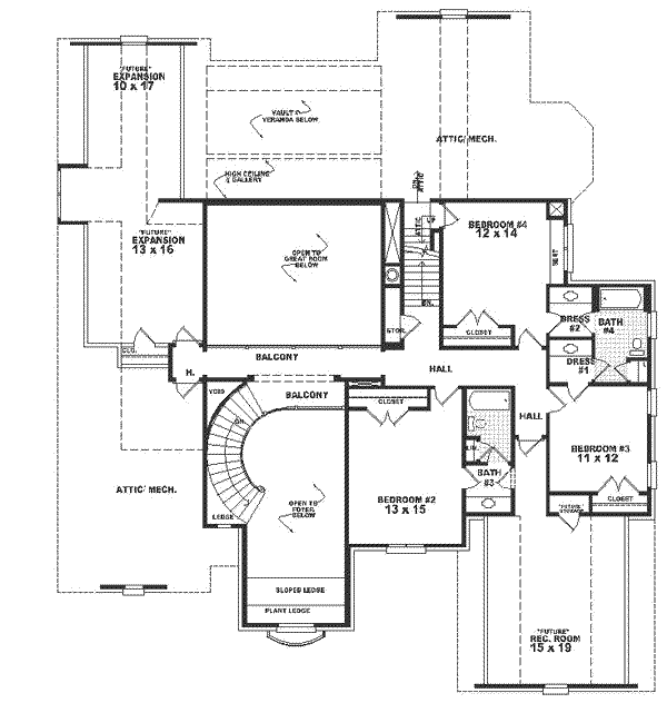 upper floor house blueprint