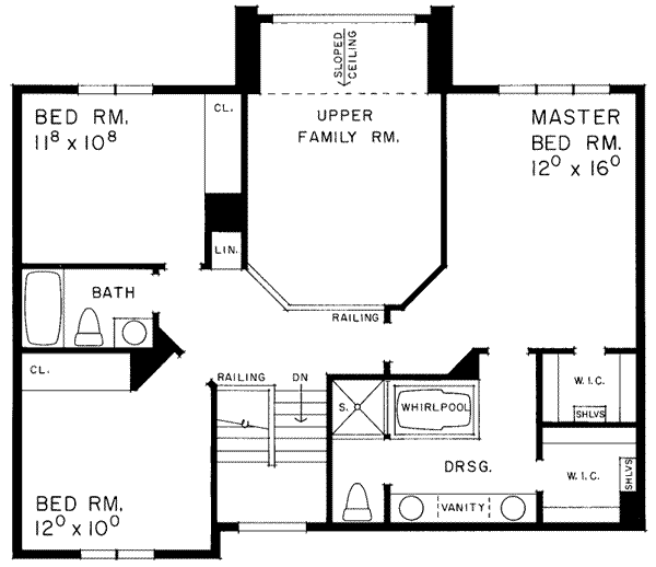 upper floor house blueprint