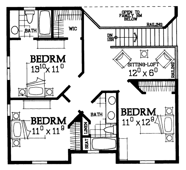 upper floor house blueprint