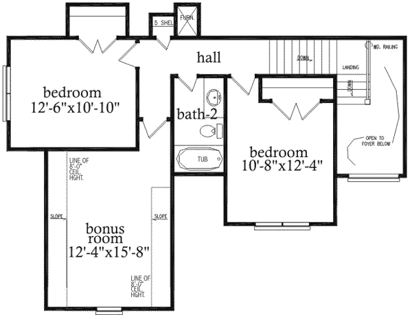 upper floor house blueprint
