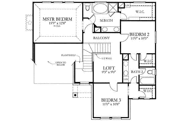 upper floor house blueprint