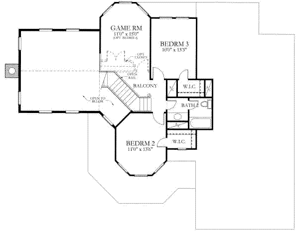 upper floor house blueprint