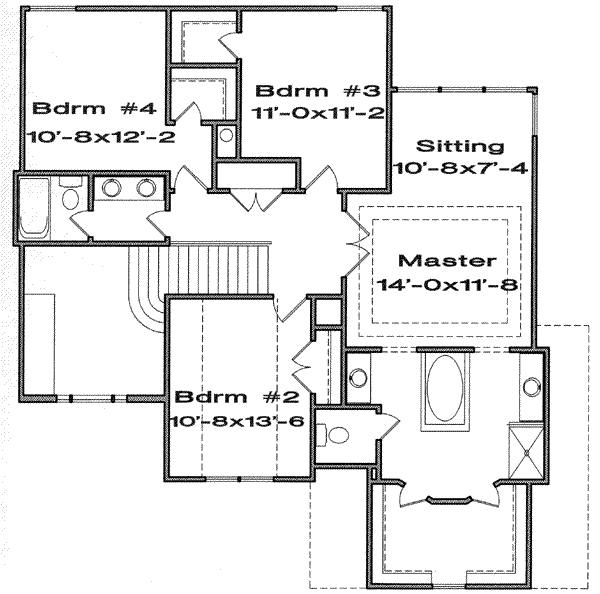 upper floor house blueprint