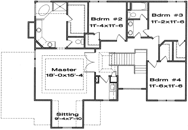 upper floor house blueprint
