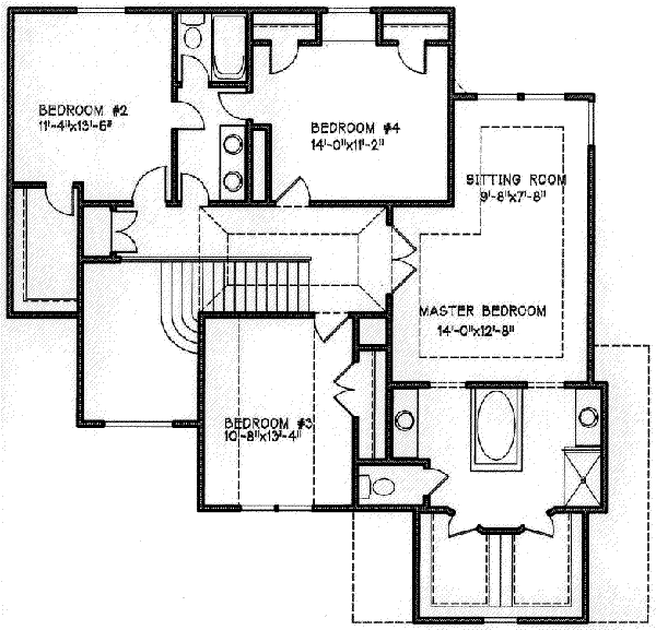 upper floor house blueprint