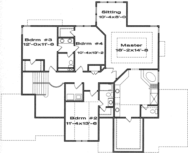 upper floor house blueprint
