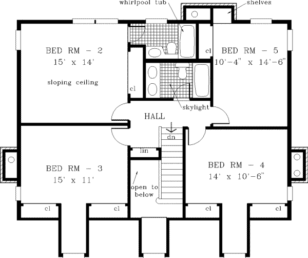 upper floor house blueprint