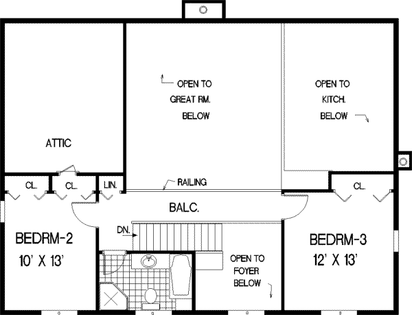 upper floor house blueprint