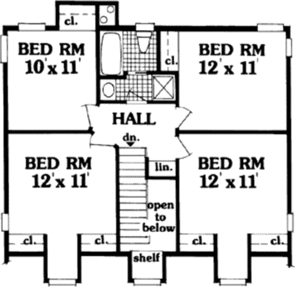 upper floor house blueprint