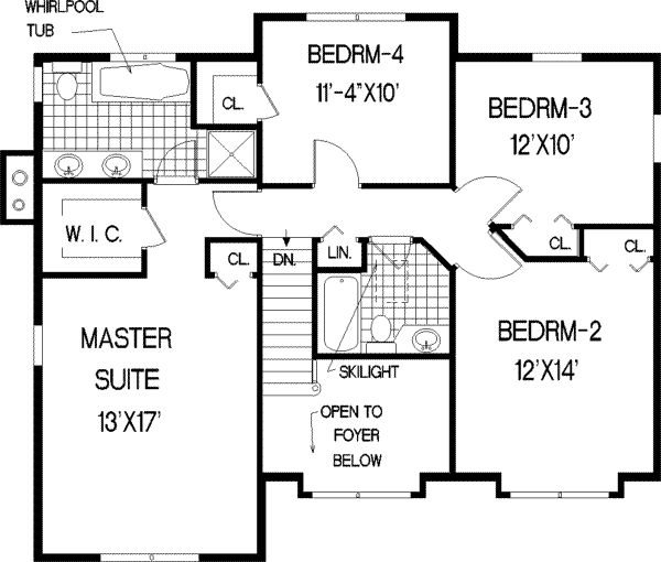 upper floor house blueprint
