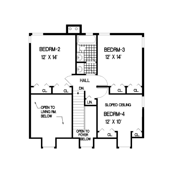 upper floor house blueprint