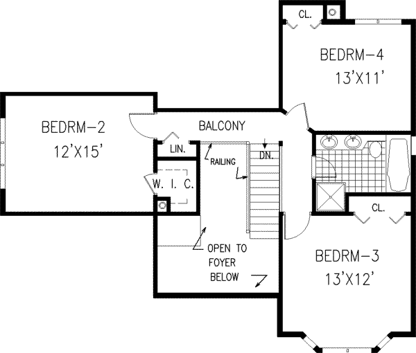 upper floor house blueprint