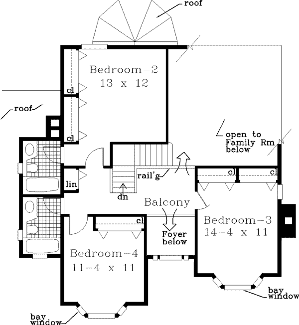 upper floor house blueprint