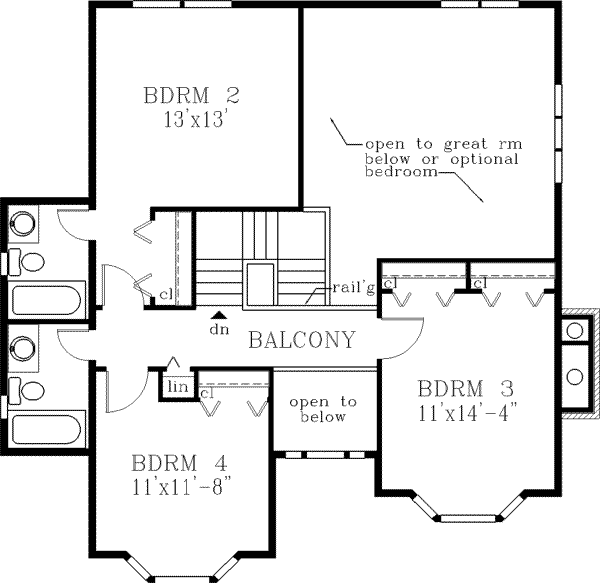 upper floor house blueprint