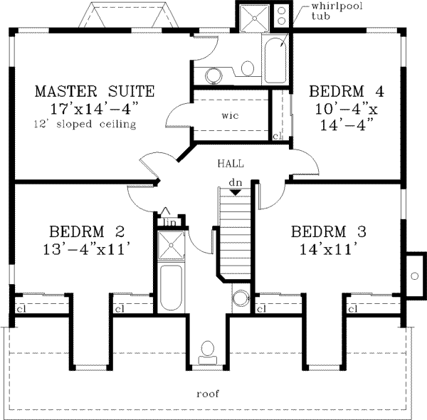 upper floor house blueprint
