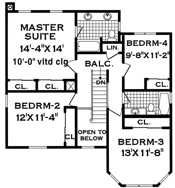 upper floor house blueprint