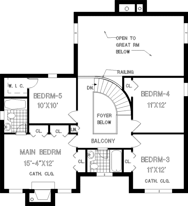 upper floor house blueprint