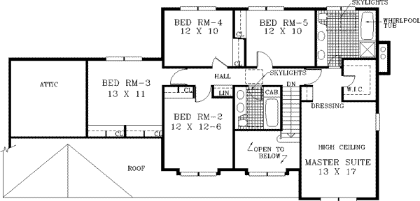 upper floor house blueprint