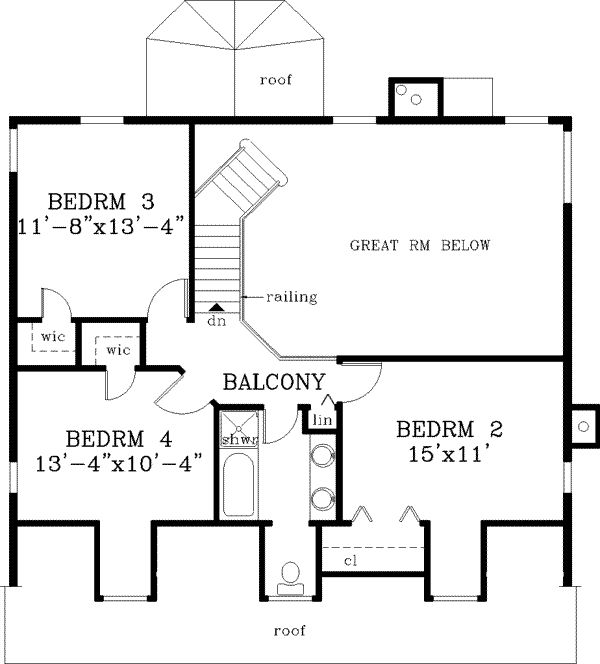 upper floor house blueprint