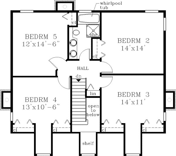 upper floor house blueprint