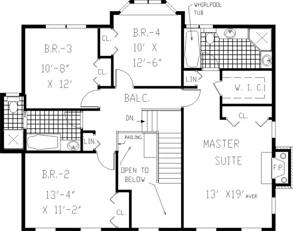 upper floor house blueprint
