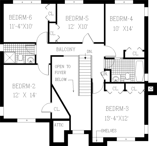 upper floor house blueprint