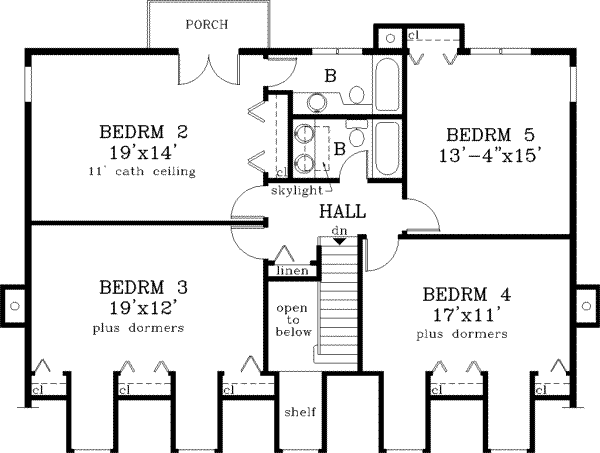 upper floor house blueprint