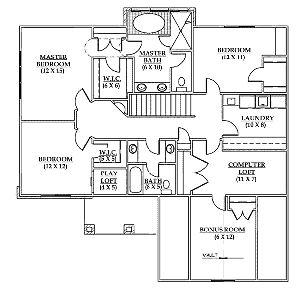 upper floor house blueprint