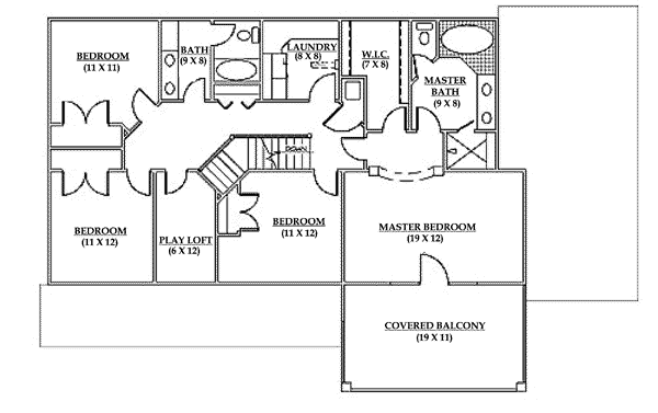 upper floor house blueprint