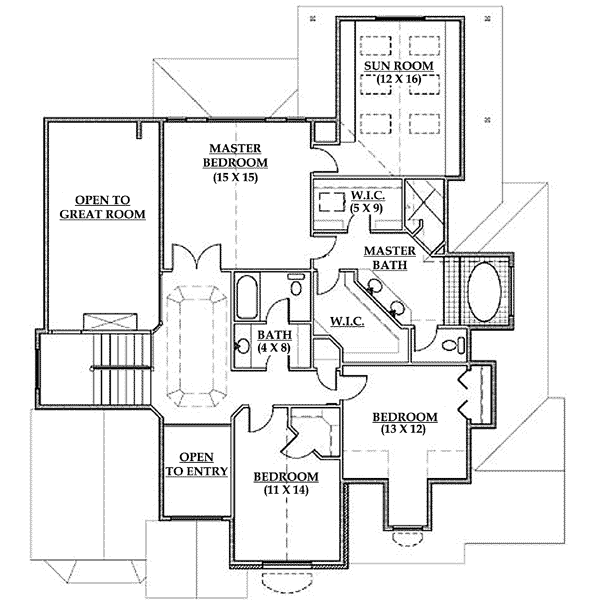 upper floor house blueprint