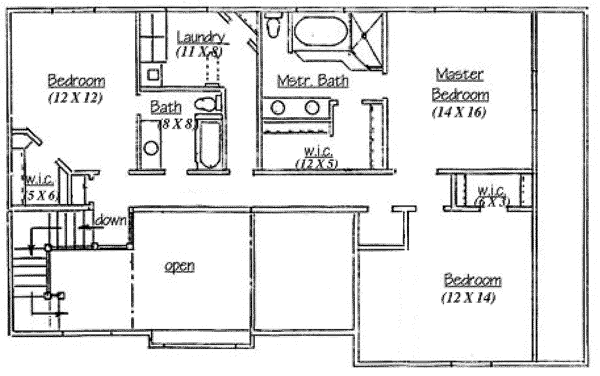 upper floor house blueprint