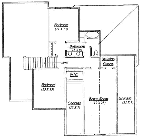 upper floor house blueprint