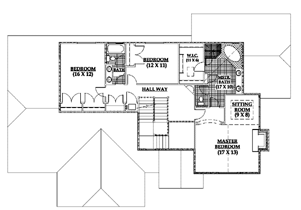 upper floor house blueprint