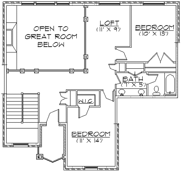 upper floor house blueprint