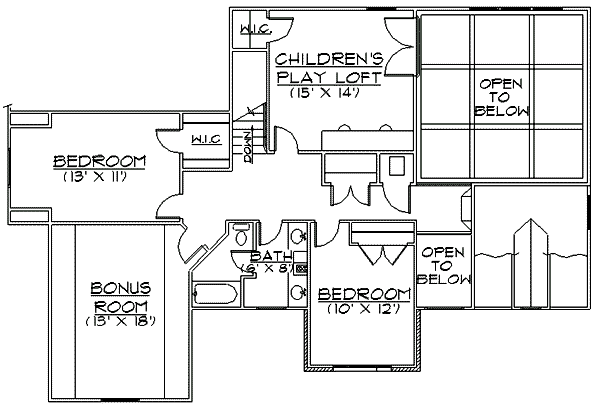 upper floor house blueprint