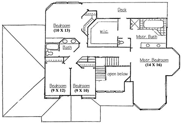upper floor house blueprint