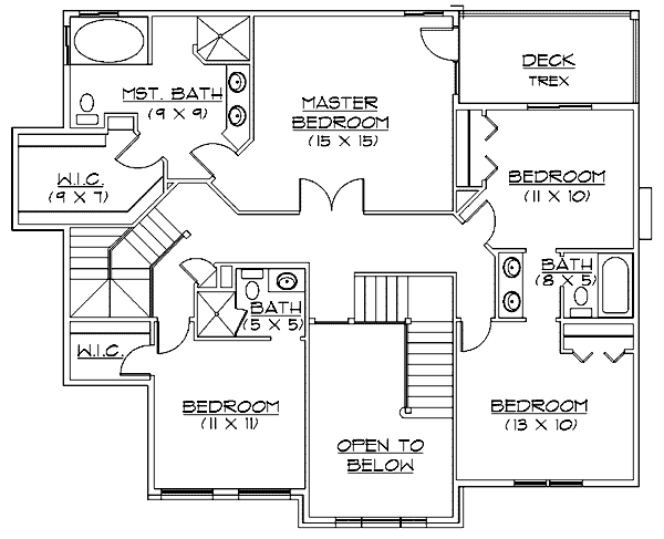 upper floor house blueprint