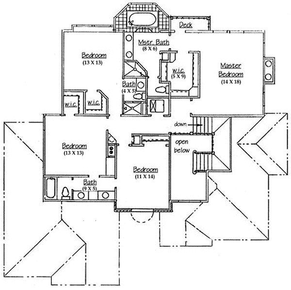 upper floor house blueprint