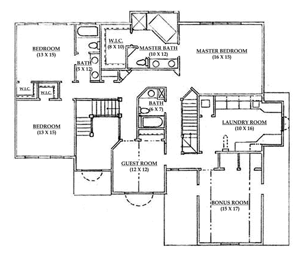 upper floor house blueprint
