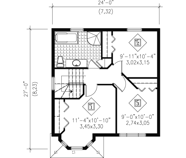 upper floor house blueprint