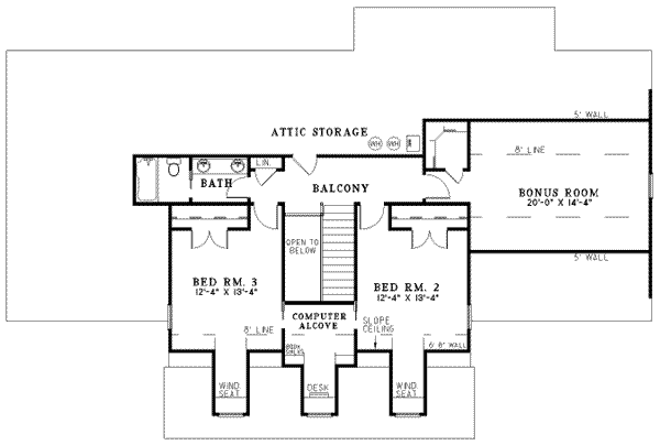 upper floor house blueprint