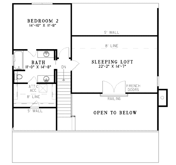 upper floor house blueprint