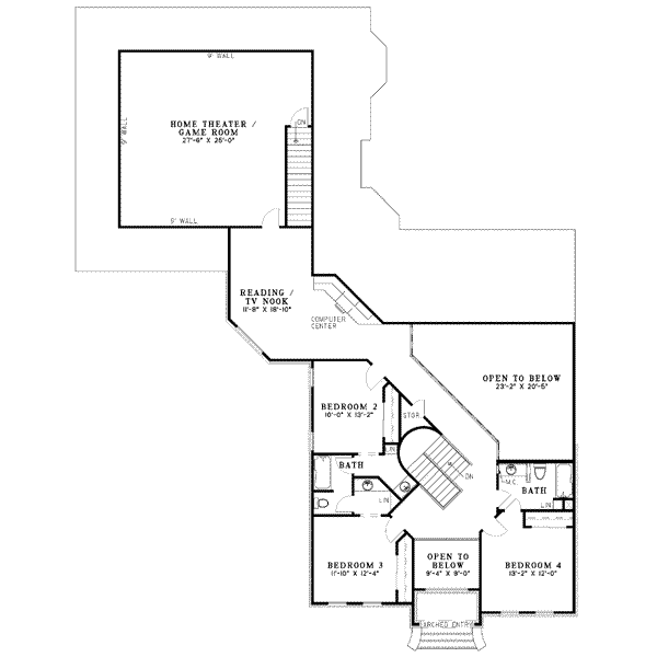upper floor house blueprint