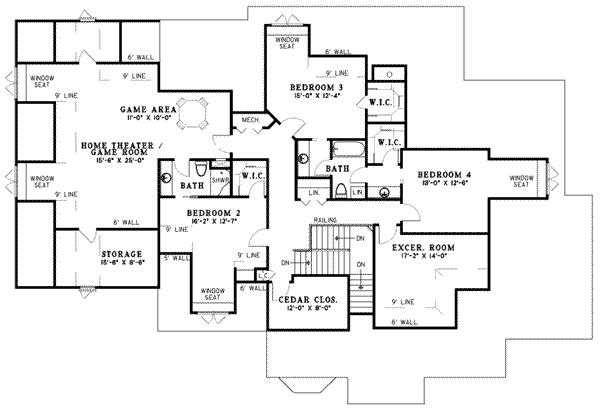 upper floor house blueprint
