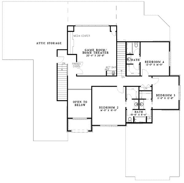 upper floor house blueprint