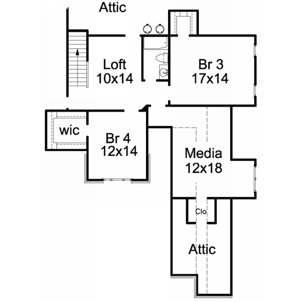 upper floor house blueprint