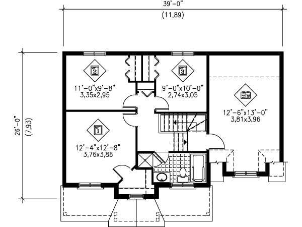 upper floor house blueprint