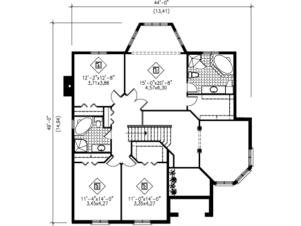 upper floor house blueprint