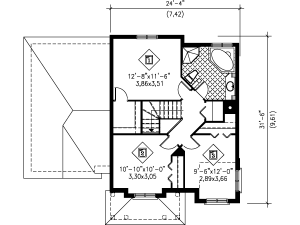 upper floor house blueprint